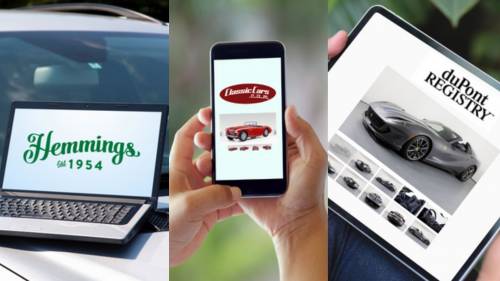 online car shopping on phone and tablet