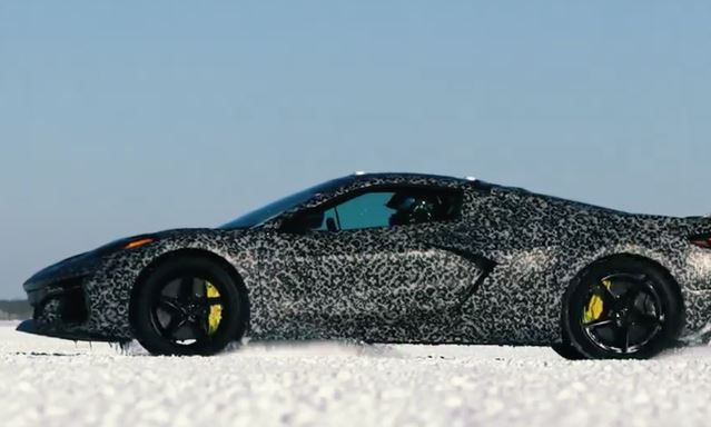 Corvette EV in camouflage
