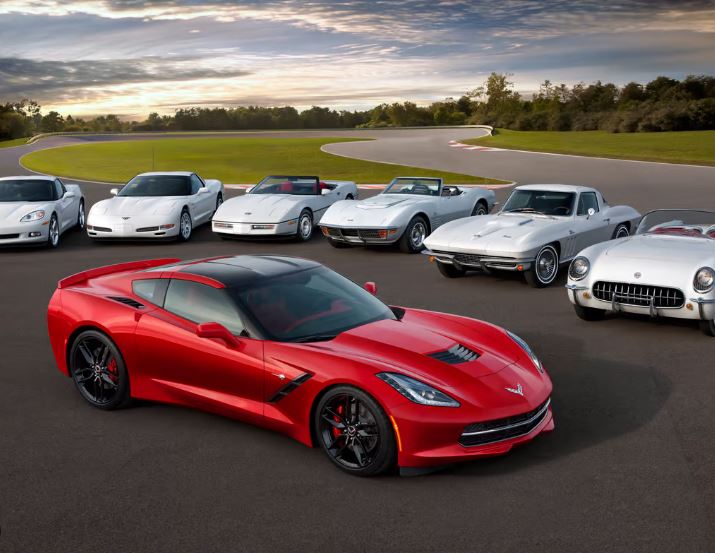 chevrolet corvette all generations on track