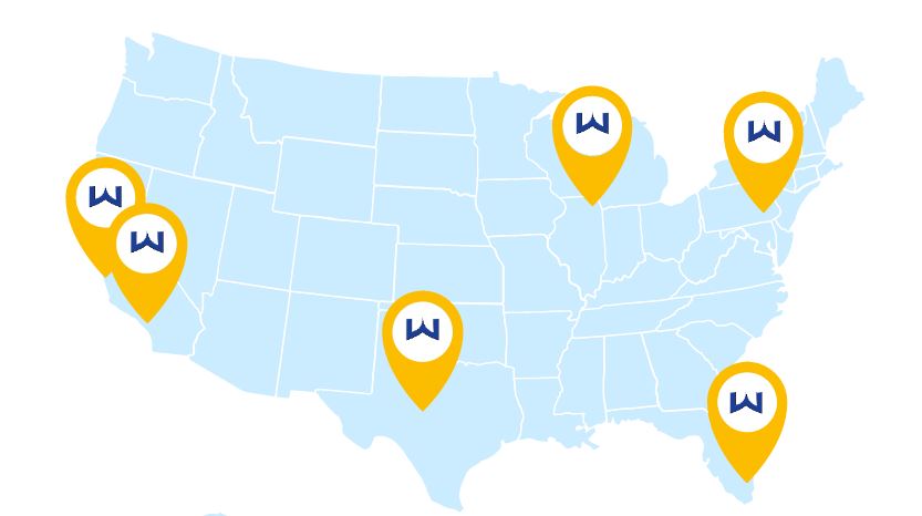 map of locations of woodside credit