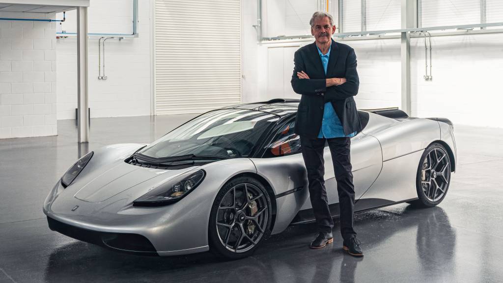 Gordon murray in front of T50