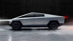 side view of cybertruck